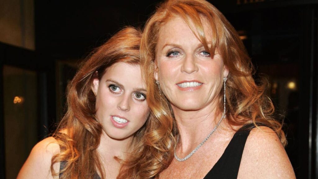 Princess Beatrice sizzles in ultra-plunging black corset gown
