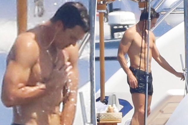 Tom Brady caught with his hand down his swimsuit during steamy yacht shower in France