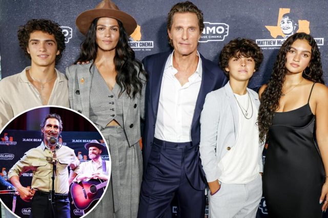 Matthew McConaughey and wife Camila Alves make rare appearance with 3 kids