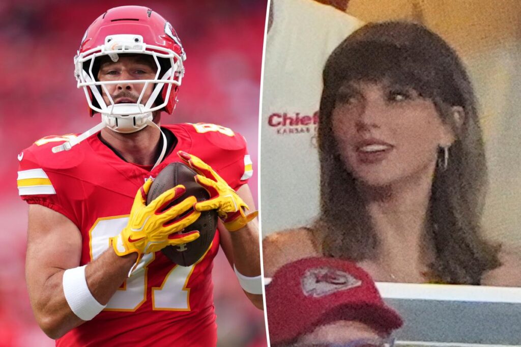 Taylor Swift cheers on Travis Kelce alongside her parents at Chiefs-Colts game in Kansas City