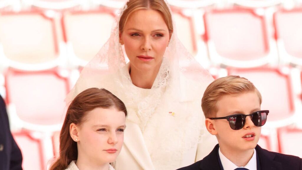 Princess Gabriella, 11, displays close twin bond as she leans on Prince Jacques during milestone outing