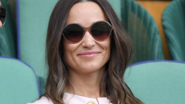 Pippa Middleton is a glowing goddess in thigh-skimming white dress
