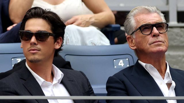 Pierce Brosnan’s youngest son gives his dad a run for his money in matching outfits