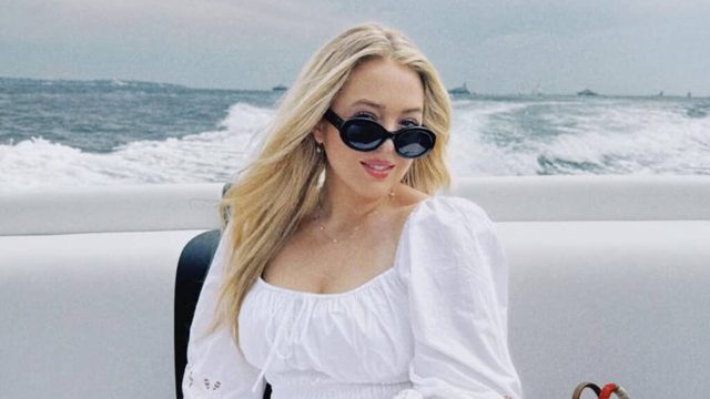 Tiffany Trump showcases long legs in tiny mini skirt during sun-soaked vacation