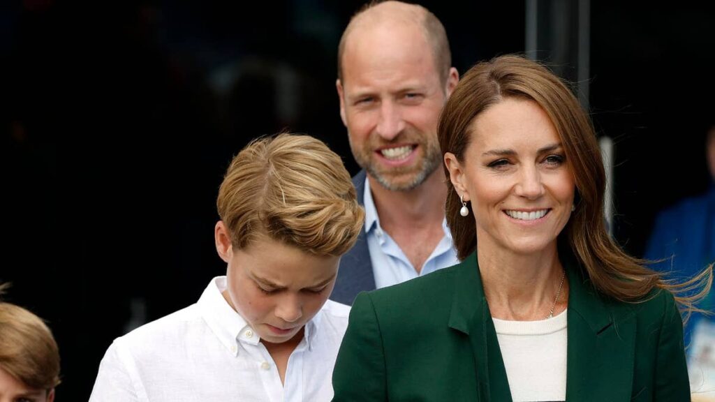 Bashful Prince George, 13, left ’embarrassed’ by his parents during first official outing as a teenager