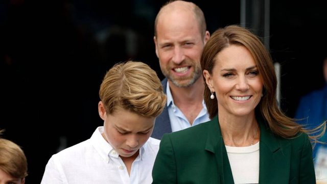 Bashful Prince George, 13, left ’embarrassed’ by his parents during first official outing as a teenager