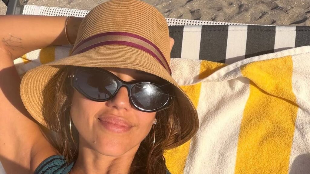 Jessica Alba looks incredible in tiny leopard print bikini during sun-soaked vacation