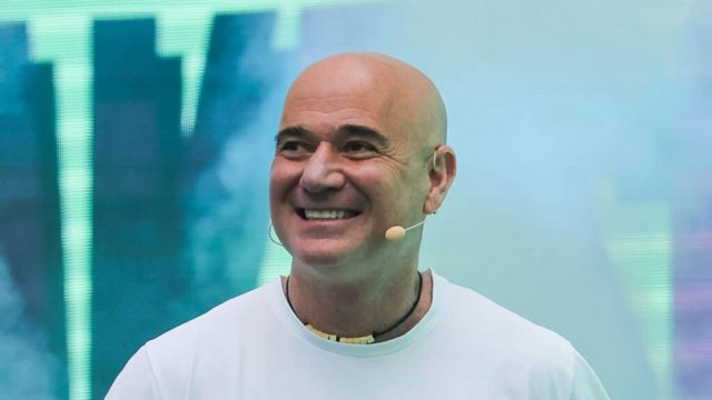 Andre Agassi hugs rarely-seen daughter Jaz, 22, as pair attend the US Open in heartwarming new photo