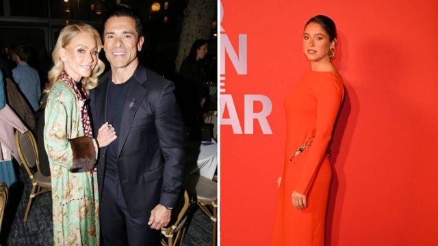 Kelly Ripa and Mark Consuelos’ daughter is a bronzed goddess in lace dress