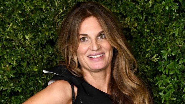 Jemima Goldsmith stuns in sheer illusion wedding dress alongside husband Cameron O’Reilly – first photos