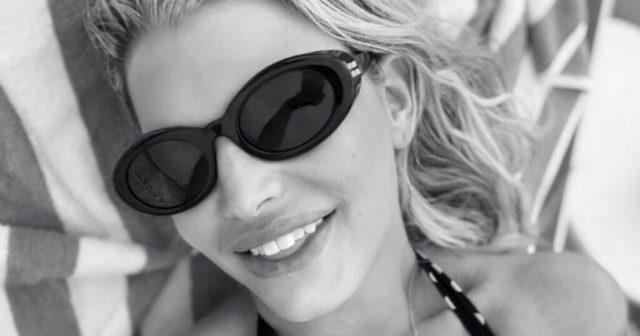 Jessica Simpson Sunbathes in Tiny Polka Dot Bikini During Luxe Turks and Caicos Vacation