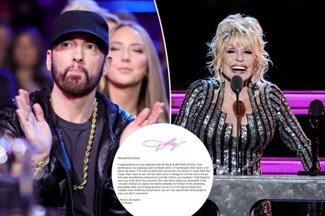 Eminem reveals Dolly Parton’s impactful letter she sent him detailing their ‘unexplained connection’