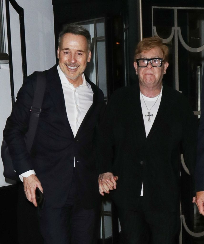 Elton and David stepped out on Monday night to celebrate The Devil Wears Prada