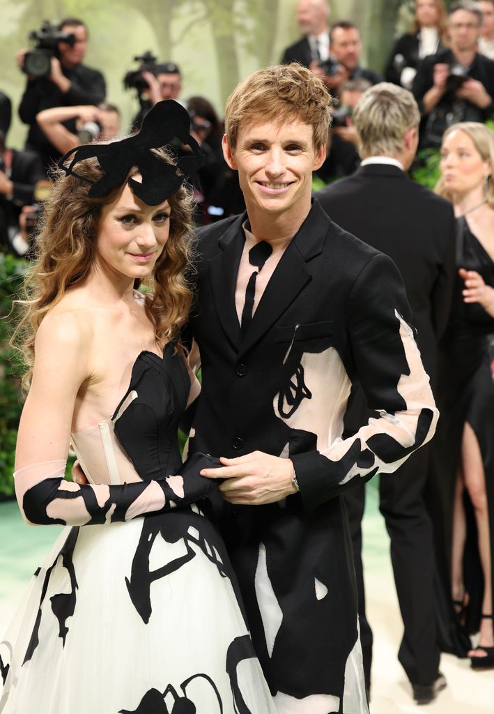 Hannah Bagshawe and Eddie Redmayne attend The 2024 Met Gala Celebrating "Sleeping Beauties: Reawakening Fashion"