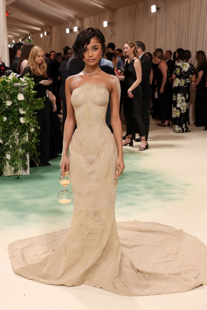 Tyla attends The 2024 Met Gala Celebrating "Sleeping Beauties: Reawakening Fashion" at The Metropolitan Museum of Art on May 06, 2024 in New York City.