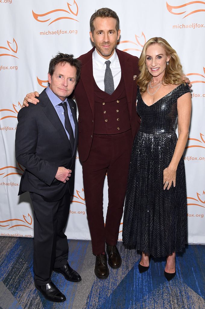 Michael J. Fox, Ryan Reynolds and Tracy Pollan attend A Funny Thing Happened On The Way To Cure Parkinson's benefitting The Michael J. Fox Foundation in 2016 