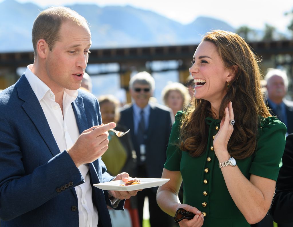 Prince William and Princess Kate sample Indian food cooked by Vikram Vij at visit Mission Hill Winery in 2016