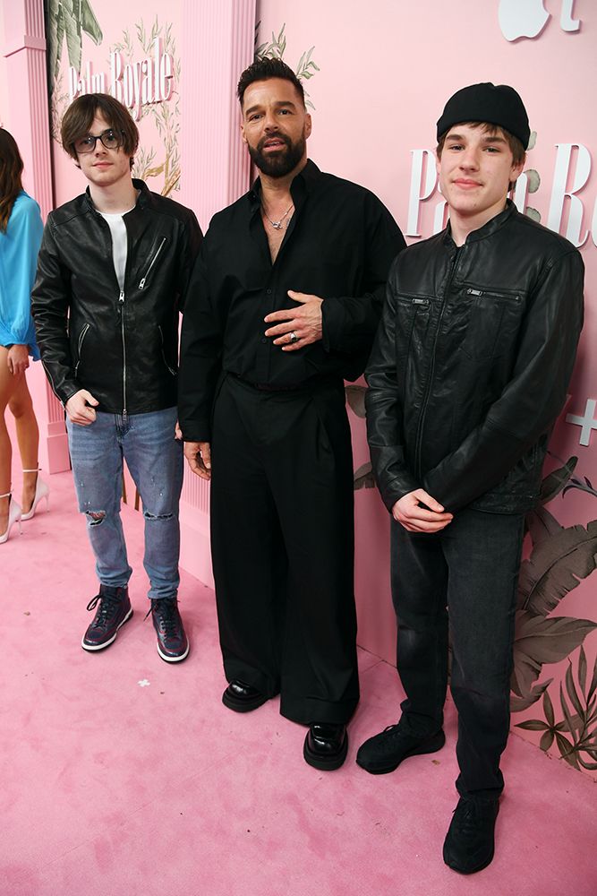 Ricky Martin with his twin sons Valentino and Matteo 