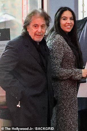 Pacino and Alfallah - who is allegedly eight months along - have been romantically linked since April 2022, and were last seen together in May, while grabbing dinner at the upscale Los Angeles eatery E Baldi (pictured)