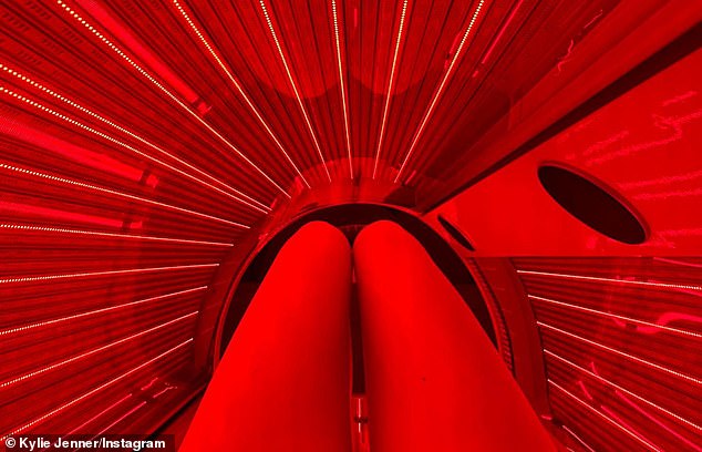 Leggy lady: Although she's toned down her signature makeup style, Kylie didn't miss a chance to show off her legs in the Recents photodump