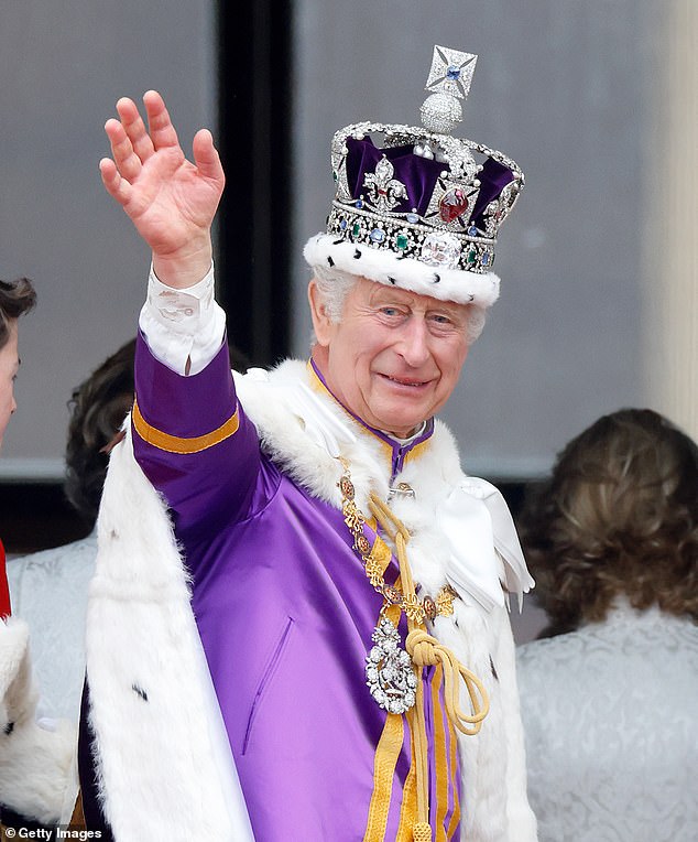 King: Harris, 67, who attended the King Charles' Coronation in May, was the most senior black member of the Royal Household