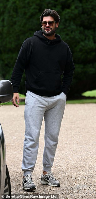 Awkward! The stars were seen arriving separately at St Audreys House in Somerset for filming