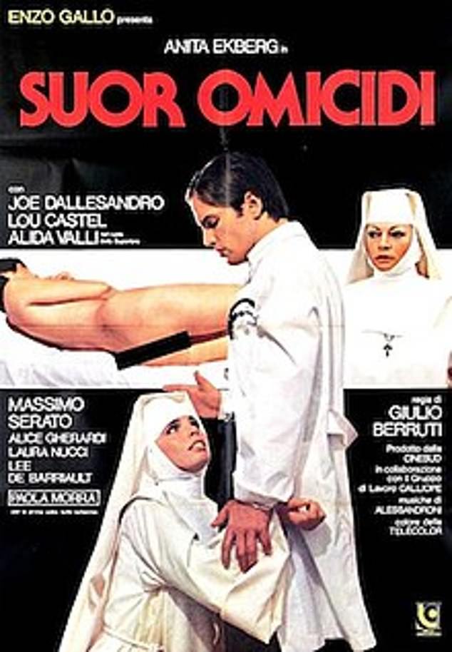 Movie poster for Killer Nun. Mary Whitehouse denounced it as one of the 'video nasties' subgenre of violent horror cinema