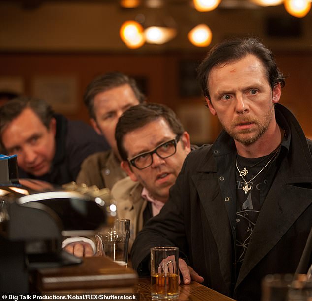 Another film in Edgar Wright's iconic filmography, The World's End, sees Frost (pictured second from right) and Pegg (pictured far right) once again feature in the lead roles as budding best mates