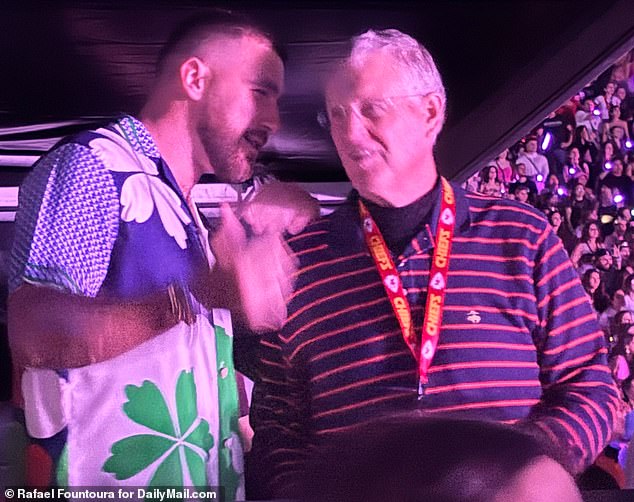 Details: The show of camaraderie with Travis was especially touching considering Scott is known to be an ardent Philadelphia Eagles fan