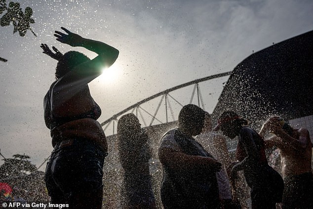 A daily high of around 103 degrees Fahrenheit has been recorded with a heat index that makes it feel like 125