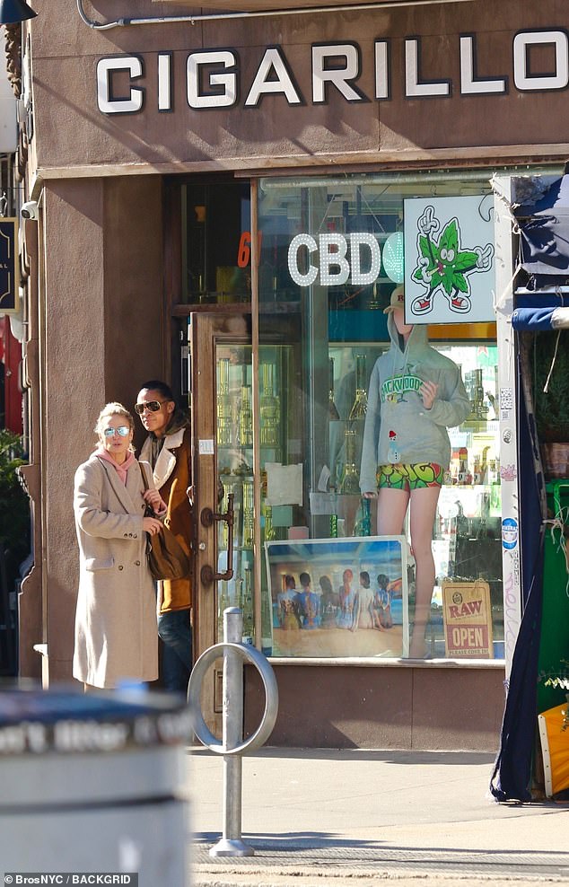 Both of the stars paired their casual clothes with sunglasses to keep a low profile and protect their eyes from the city's sunny weather on Saturday