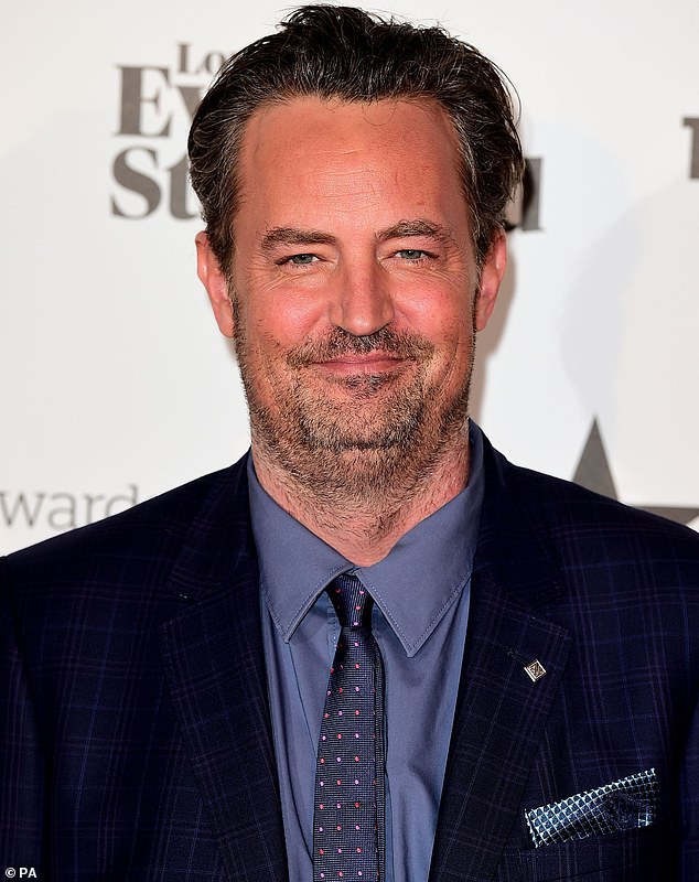 A few days before Halloween last year, Matthew was found dead in his hot tub at home at the age of 54, after succumbing to 'acute effects of ketamine'; pictured 2016