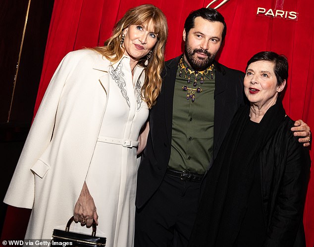 Isabella, the daughter of Old Hollywood screen siren Ingrid Bergman and legendary Italian filmmaker Roberto Rossellini, cut a elegant figure in simple black