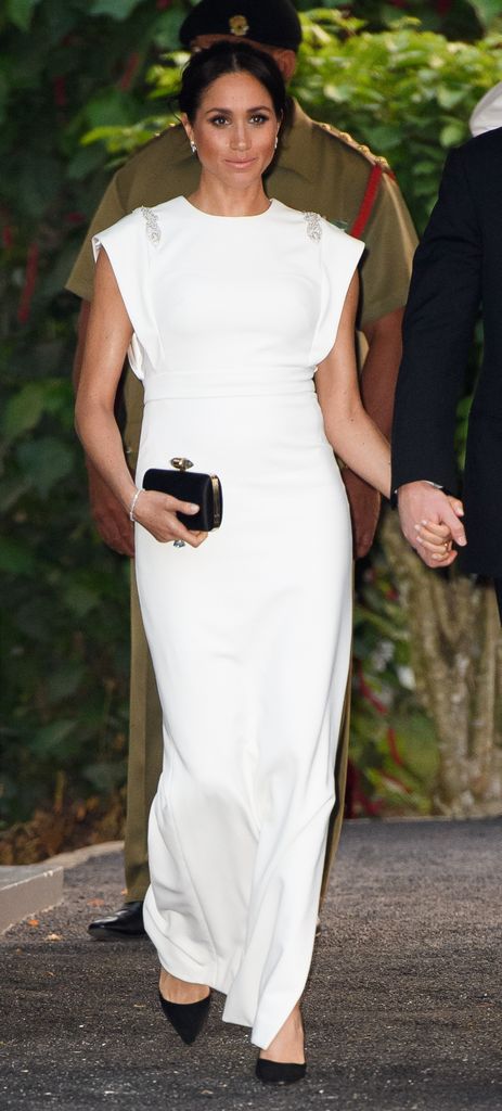 Meghan Markle in a white dress