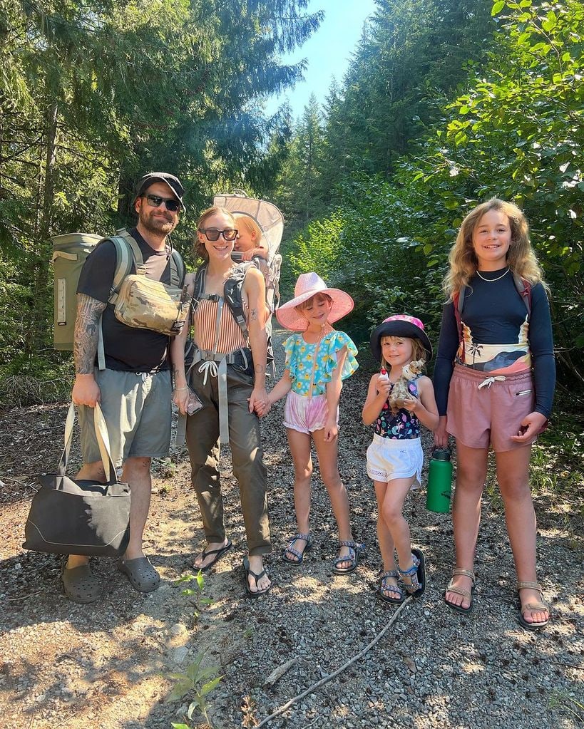 Jack Osbourne with his four daughters and new wife Aree Osbourne