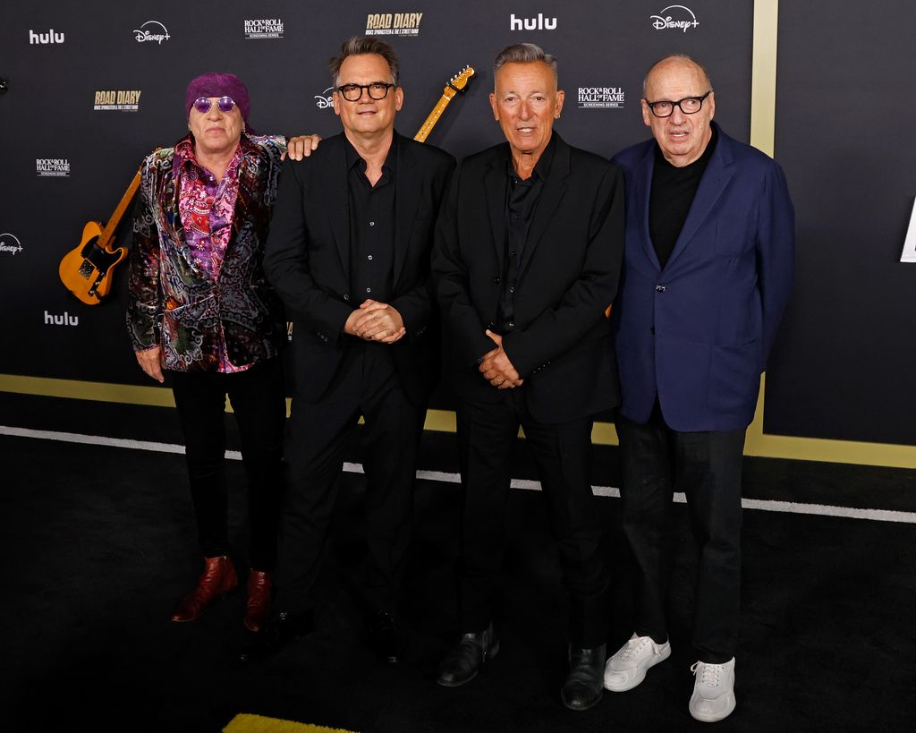 Steven Van Zandt, Thom Zimny, Bruce Springsteen, and Jon Landau attend the Los Angeles Premiere of "Road Diary: Bruce Springsteen & the E Street Band" at Academy Museum of Motion Pictures on October 21, 2024 in Los Angeles, California