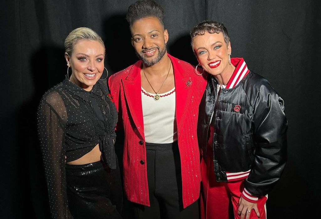 JB Gill with Lauren Oakley and Amy Dowden