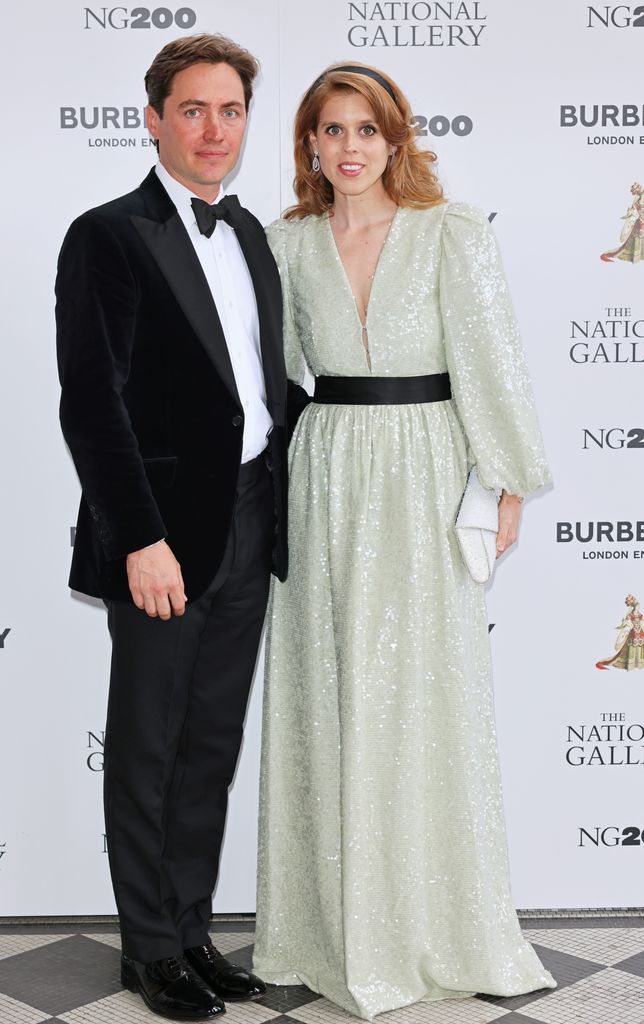 Beatrice and Edoardo in gown and tux at National Gallery