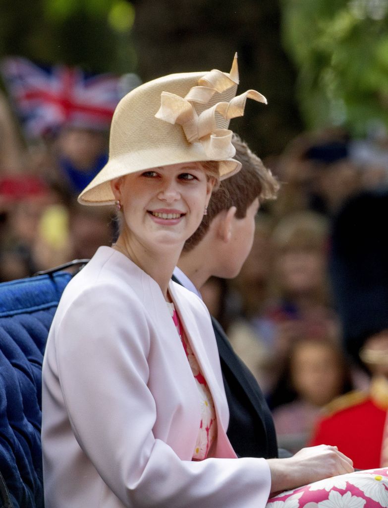 Lady Louise turned heads at Trooping the Colour for her coral outfit