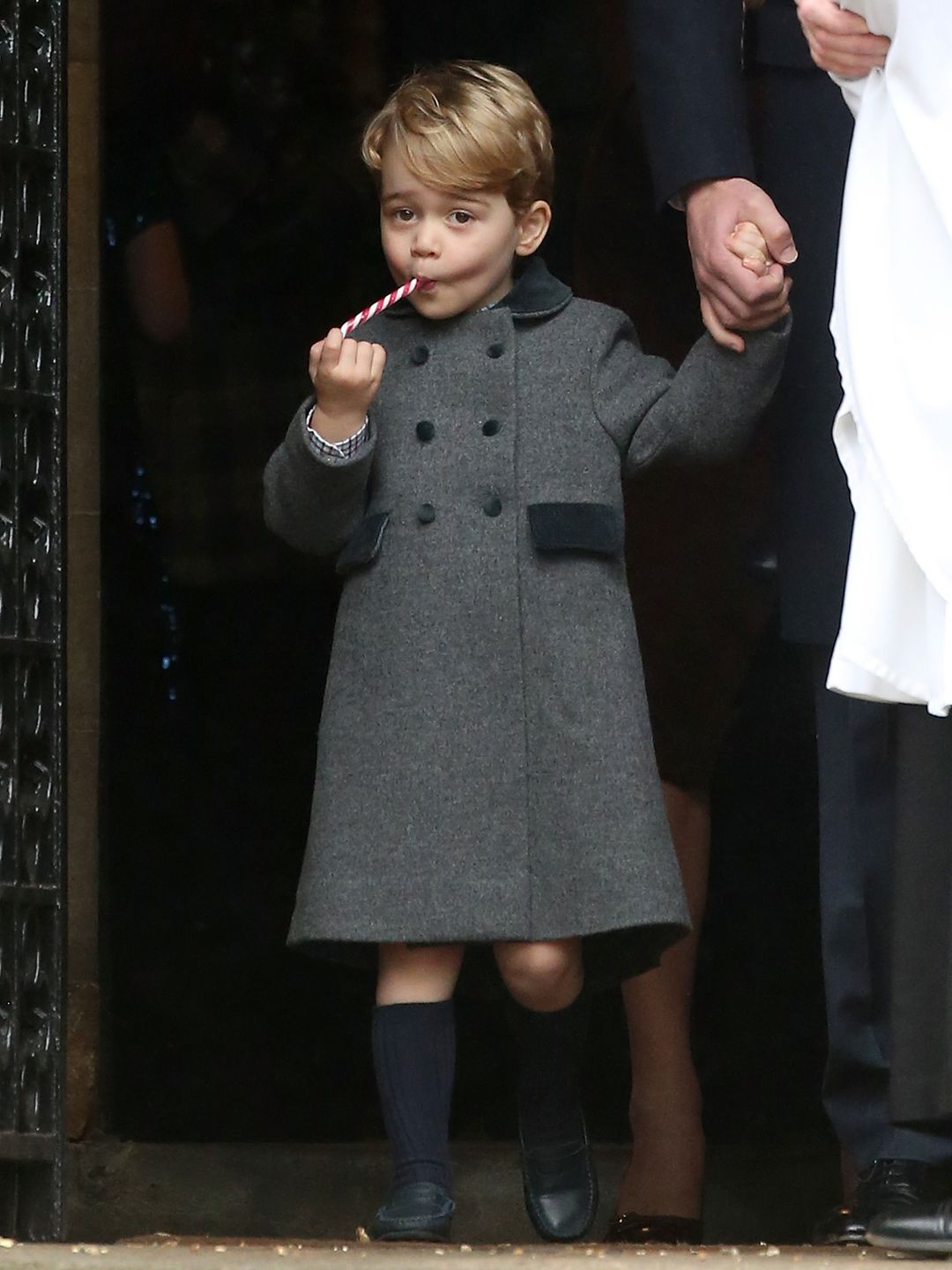 prince george eating candy cane