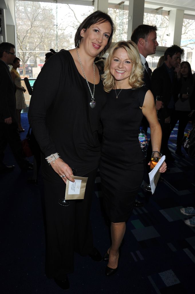 Miranda Hart and Sarah Hadland attend the First Light Movie Awards at the Odeon Leicester Square in 2011