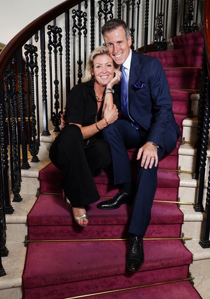 Anton du Beke with his wife Hannah Summers, attending the aftershow party following the first night for An Evening with Anton du Beke at the London Palladium