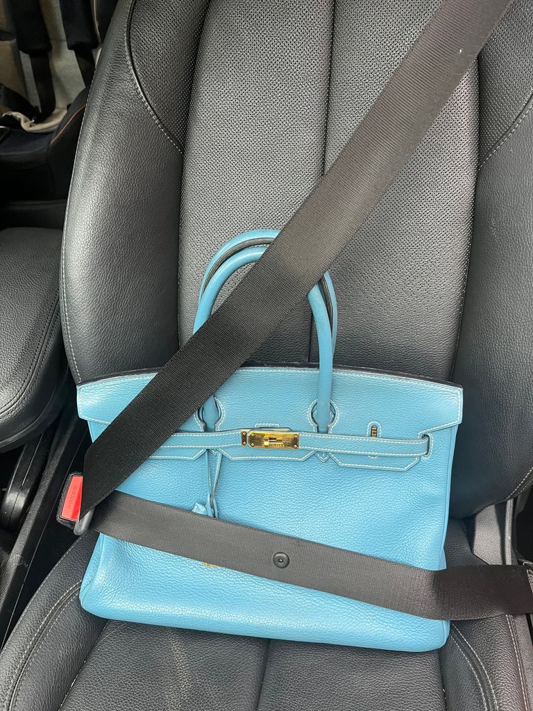 Hermes Birkin bag 35 in blue