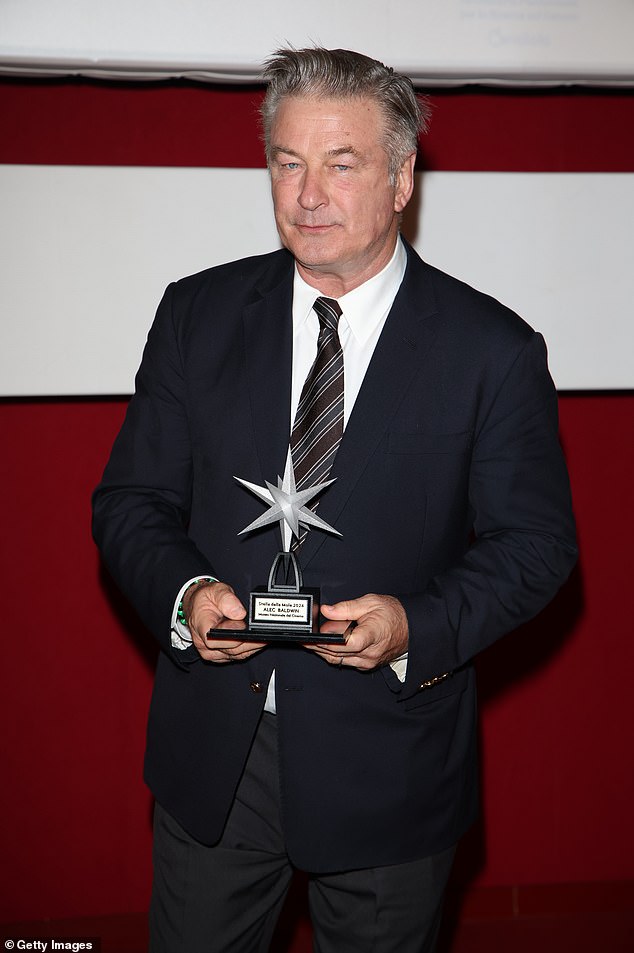 Baldwin was given a Lifetime Achievement Award at the Torino Film Festival in Italy a week after the movie Rust, where the fatal shooting happened, was aired for the first time