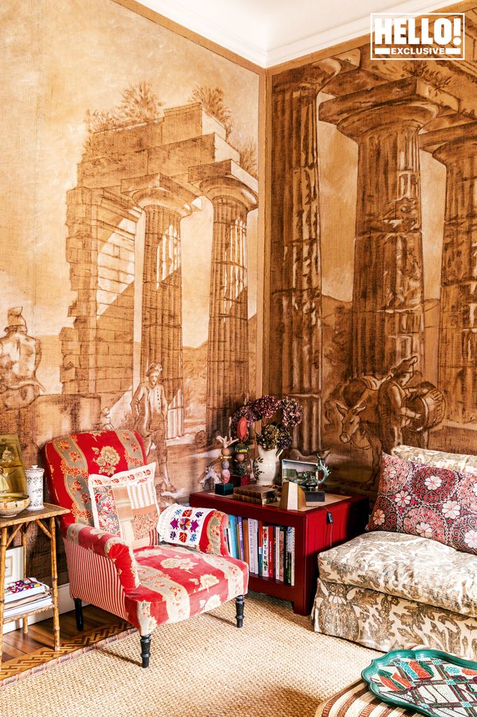 Ashley Hicks and Martina Mondadori's boho corner at home in Milan 