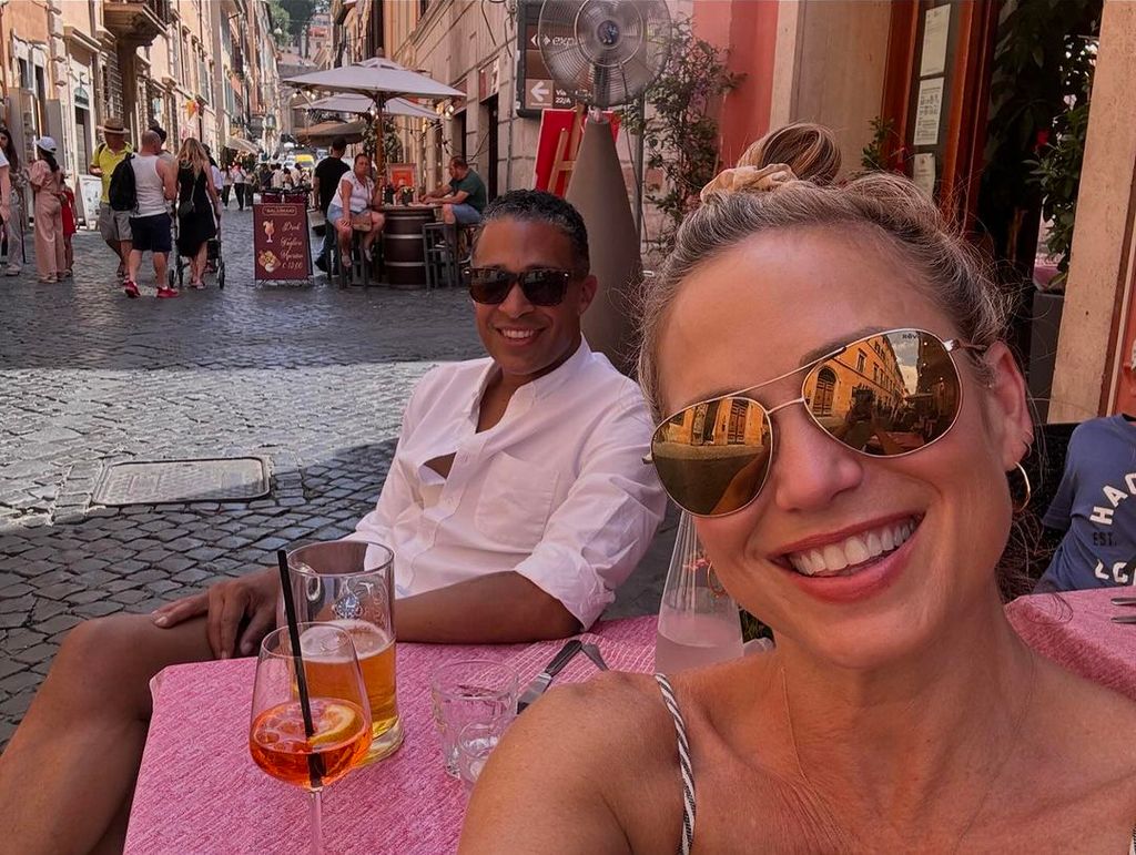 Amy Robach and T.J. Holmes nearly got robbed during a meal out in Rome, Italy 