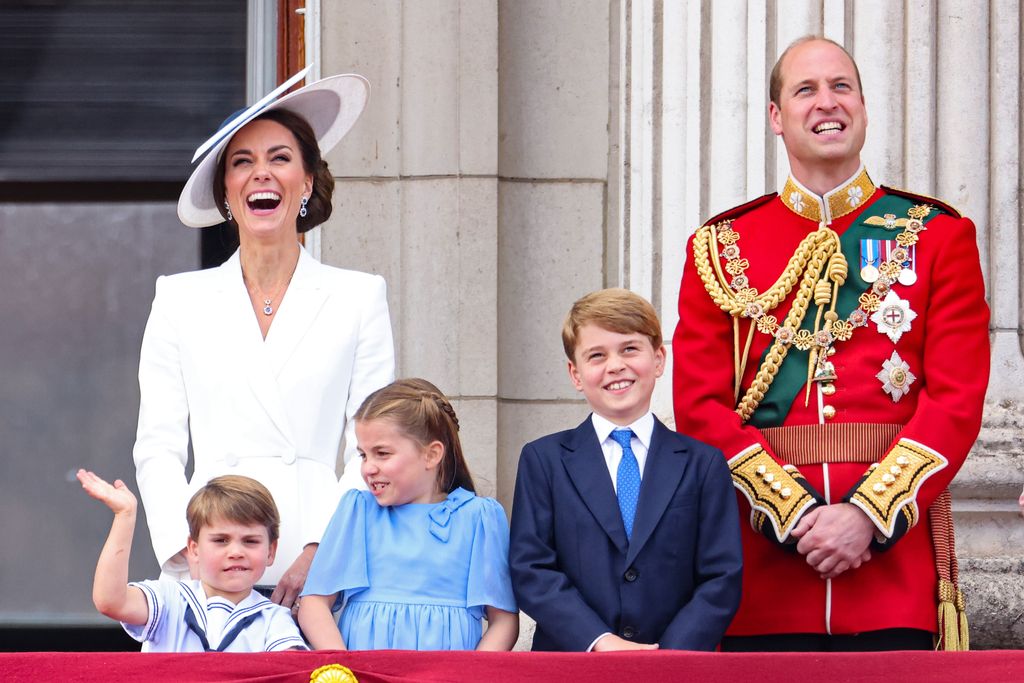 William, Kate and children at Platinum Jubilee 2022