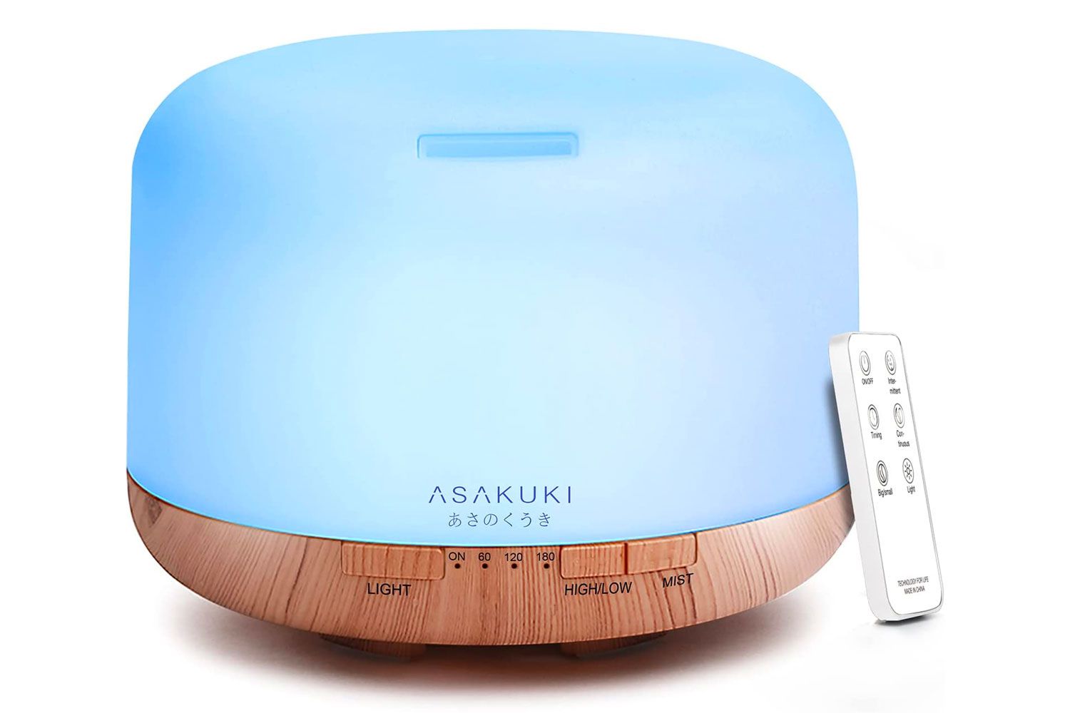 Amazon ASAKUKI 500ml Premium, Essential Oil Diffuser with Remote Control, 5 in 1 Ultrasonic Aromatherapy Fragrant Oil Humidifier Vaporizer, Timer and Auto-Off...