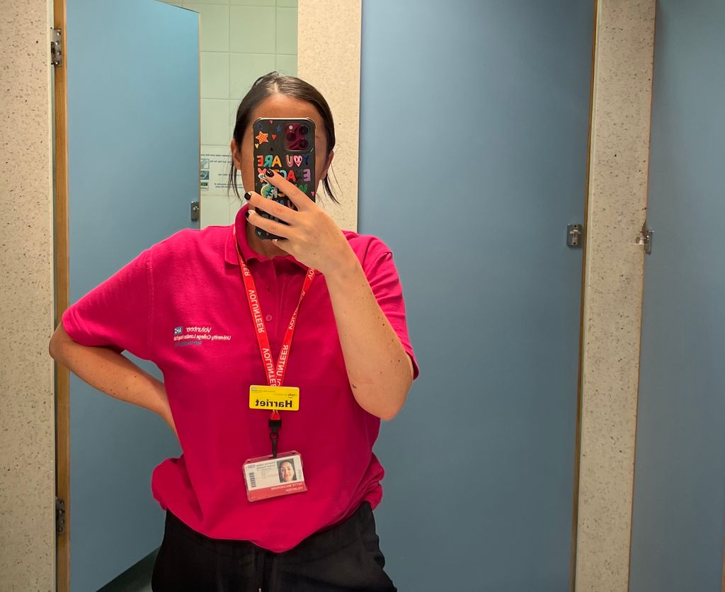 Young woman volunteering at hospital