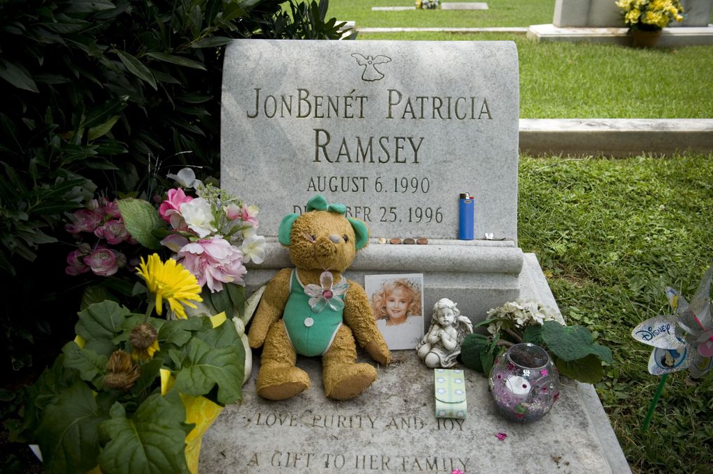 The grave of JonBenet Ramsey in Marietta, Georgia, America